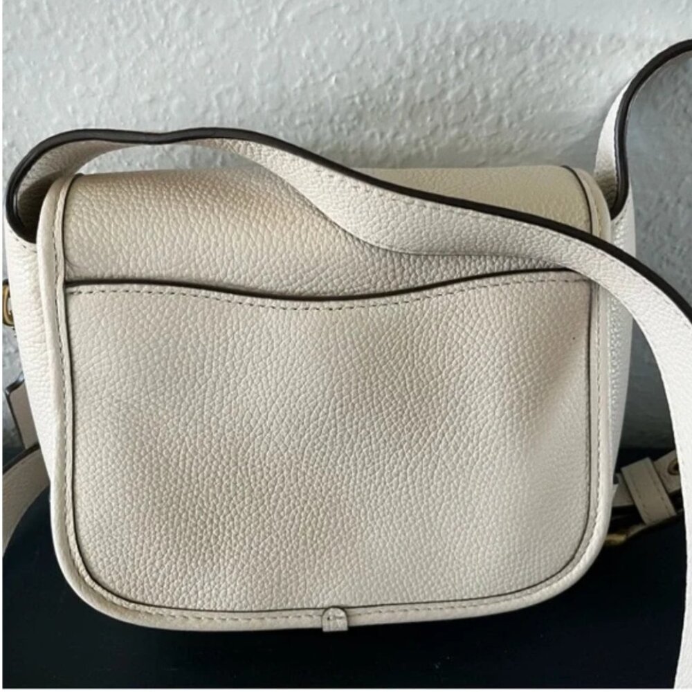 Coach Tabby Messenger 19 Chalk Leather Crossbody NWOT - Picture 4 of 8